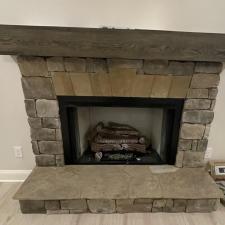 Fireplace-Refacing-Stone-and-Beam-Mantel 0