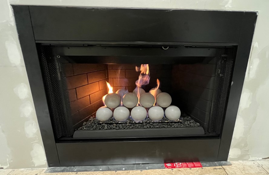 Fireplace Replacement and Fire Sphere Gas Log Set