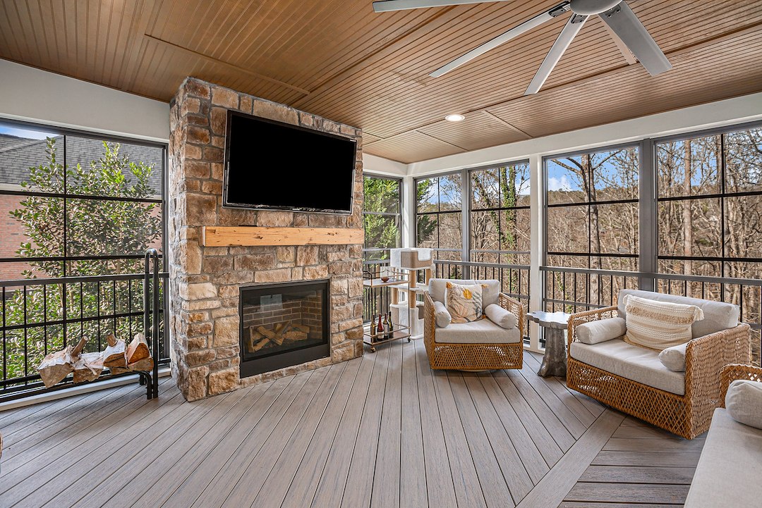 Gas Fireplace Deck Addition